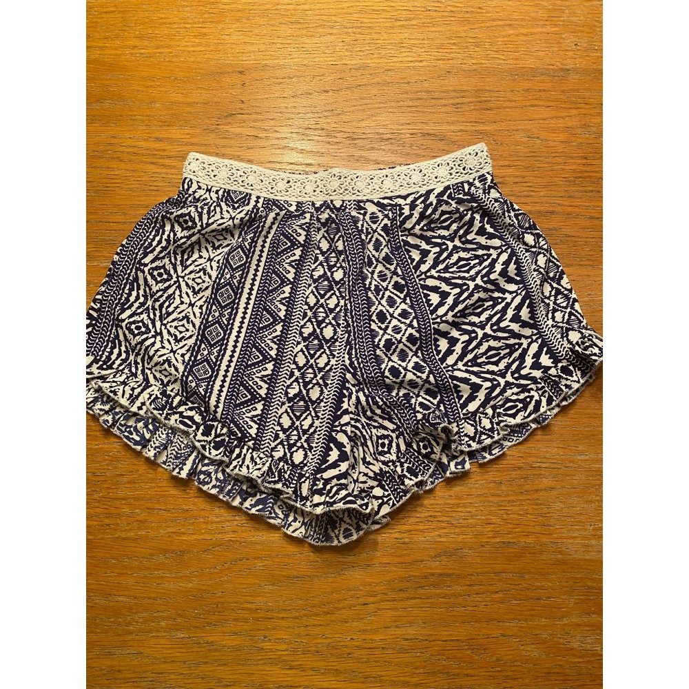 Scooter Brown Aztec Print Shorts-10/12